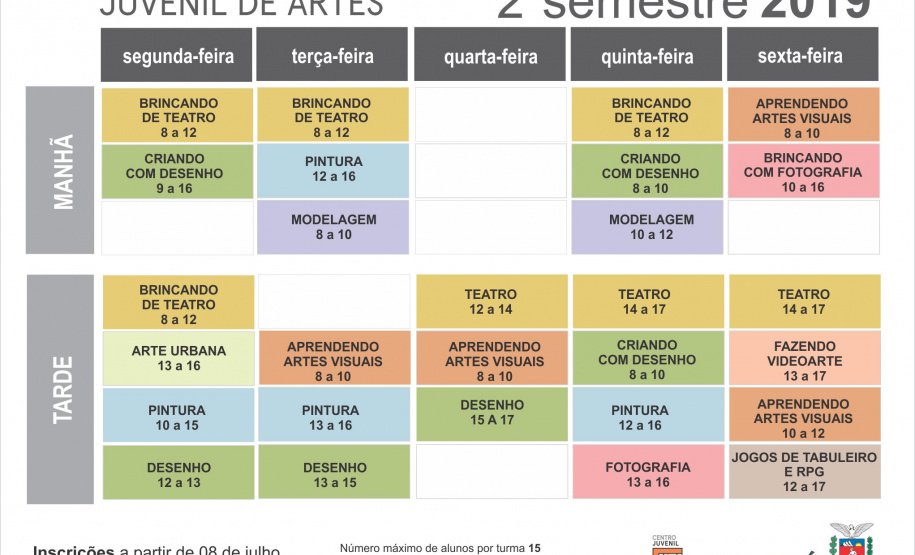 Ainda há vagas para os cursos do CJAP neste segundo semestre de 2019
