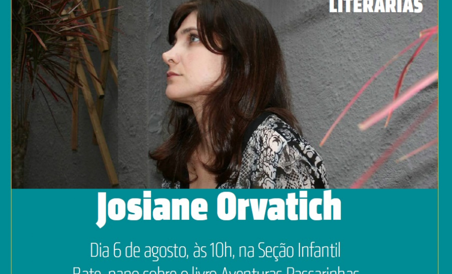 Josiane Orvatich participa do projeto Aventuras Literárias. Foto: Divulgação /BPP