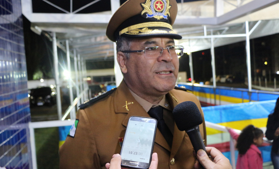Curitiba, 07 de agosto de 2019. Aniversario Colegio da Policia Militar. Foto: entrevista Maj. Mendes.