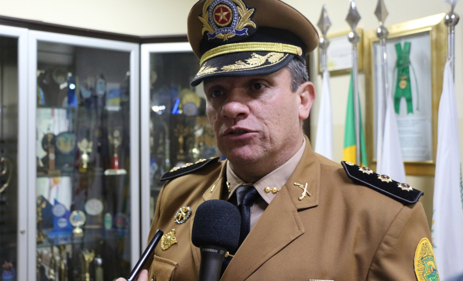Curitiba, 07 de agosto de 2019. Aniversario Colegio da Policia Militar. Foto: entrevista Cel. Ronaldo de Abreu.