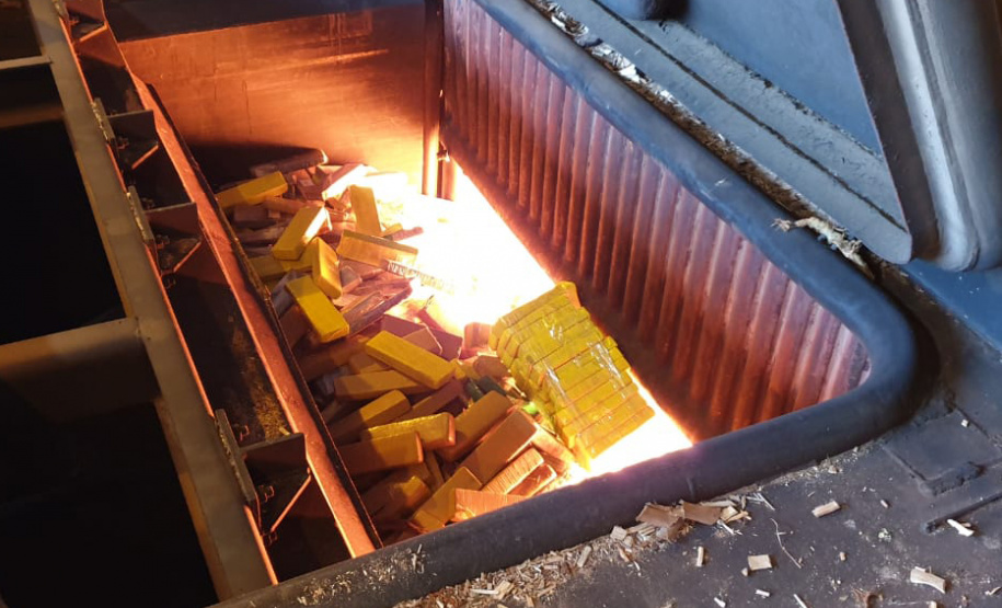 Polícia Civil incinera 7,7 toneladas de drogas. Foto: Divulgação/Polícia Civil