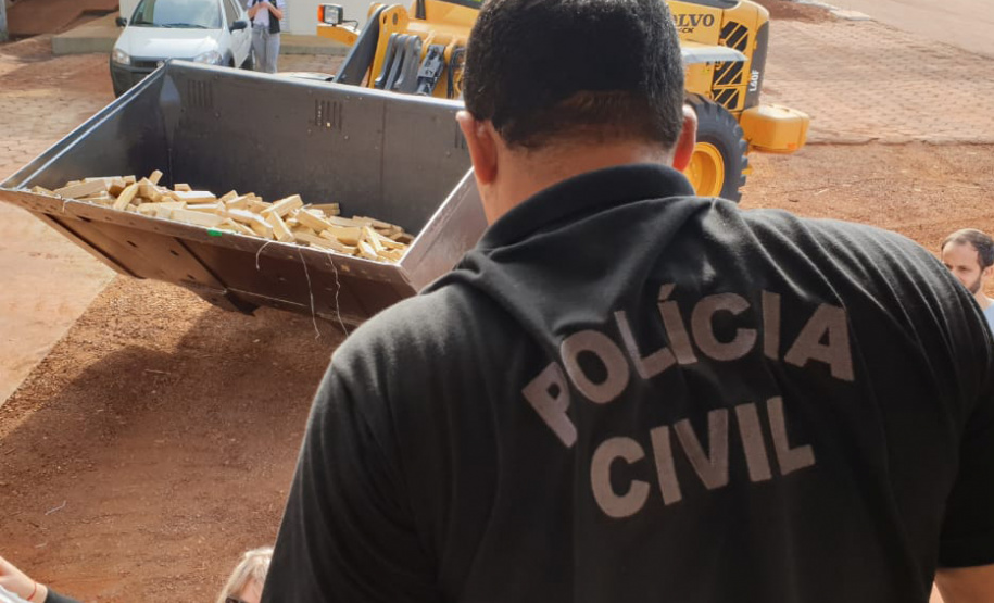 Polícia Civil incinera 7,7 toneladas de drogas. Foto: Divulgação/Polícia Civil