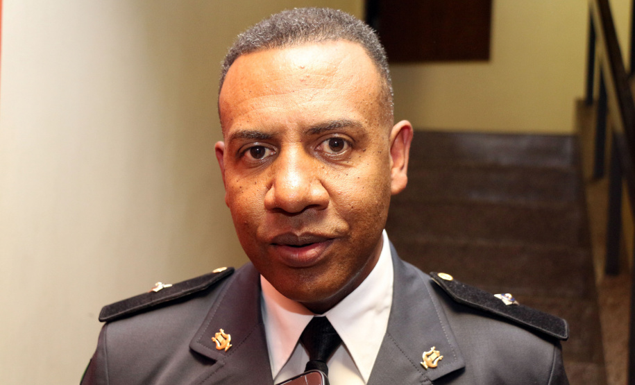 Curitiba, 12 de agosto de 2019. Concerto da Banda de Música da PMPR.Na foto, Tenente Eliseu da Silva, regente da Banda de Música da PMPR.