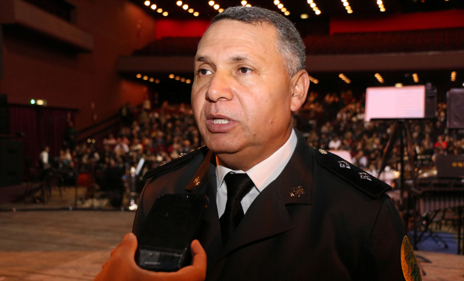 Curitiba, 12 de agosto de 2019. Concerto da Banda de Música da PMPR. Na foto, Tenente Galdino, regente da Banda de Música da PMPR.