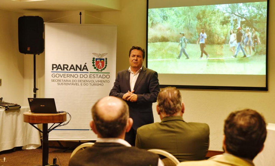 A Secretaria de Estado do Desenvolvimento Sustentável e do Turismo
promoveu nessa terça e quarta-feira (13 e 14), em São Paulo e Curitiba,
Roadshows (exposições itinerantes) para apresentar as oportunidades de
negócio que o Parque Estadual de Vila Velha tem em relação à natureza, ao
turismo e à economia. O público-alvo são investidores.Foto: Denis Ferreira Netto/SEDEST