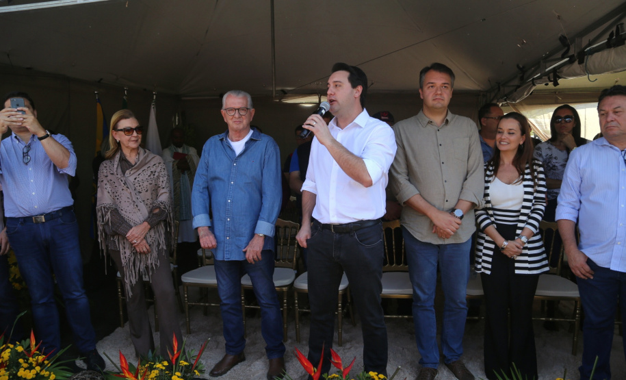 O governador Carlos Massa Ratinho Junior e o prefeito de Guaratuba, Roberto Justus, inauguraram a ponte sobre o Rio Cubatão, em Guaratuba. Foto:Gilson Abreu/AEN