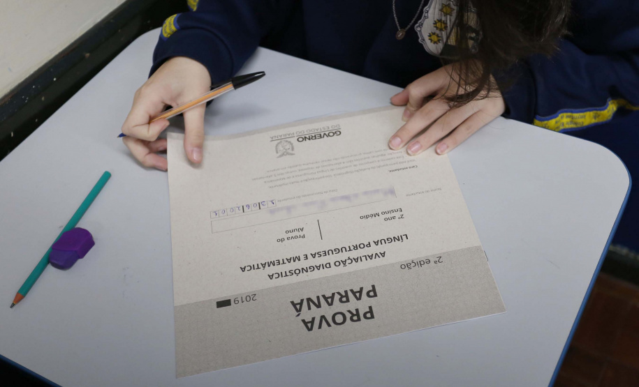 Balanço divulgado nessa semana mostra que a Prova Paraná, avaliação diagnóstica ofertada pelo Governo do Estado por meio da Secretaria de Estado da Educação e do Esporte, teve maior número de participantes em sua segunda edição, aplicada antes do recesso escolar. Foto: José Fernando Ogura/AEN