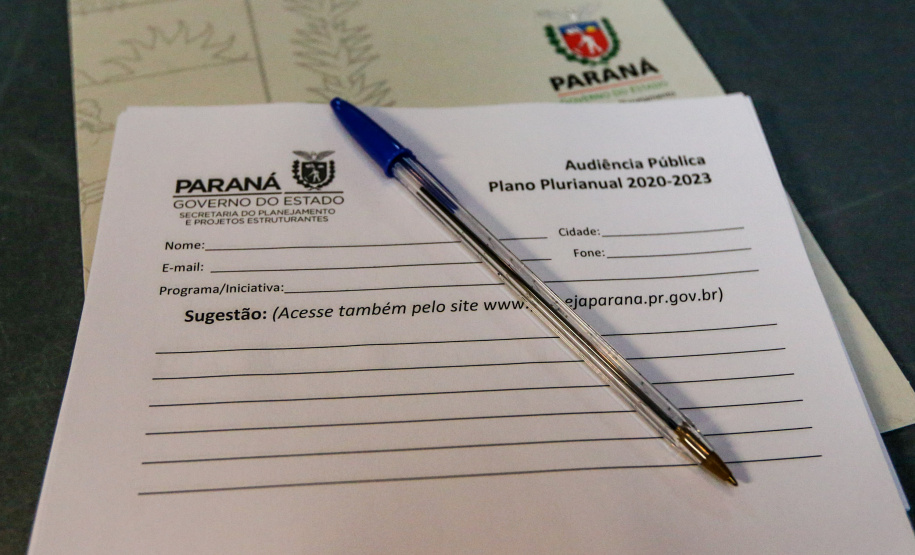 Abertura da primeira audiência pública do Plano Plurianual 2020-2023. O encontro acontece no auditório do Museu Oscar Niemeyer, em Curitiba.  Curitiba, 21/08/2019 -Foto: Geraldo Bubniak/AEN