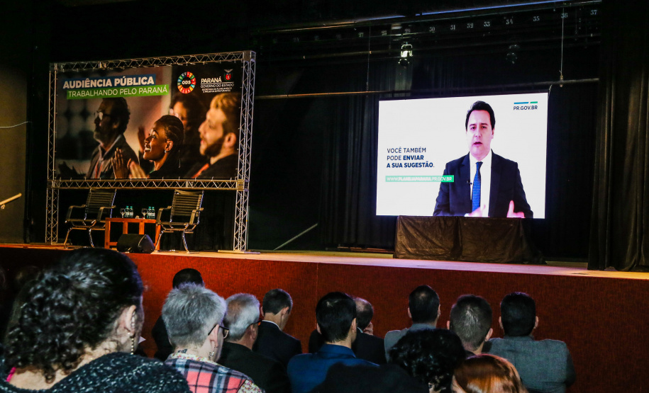 Abertura da primeira audiência pública do Plano Plurianual 2020-2023. O encontro acontece no auditório do Museu Oscar Niemeyer, em Curitiba.  Curitiba, 21/08/2019 -Foto: Geraldo Bubniak/AEN