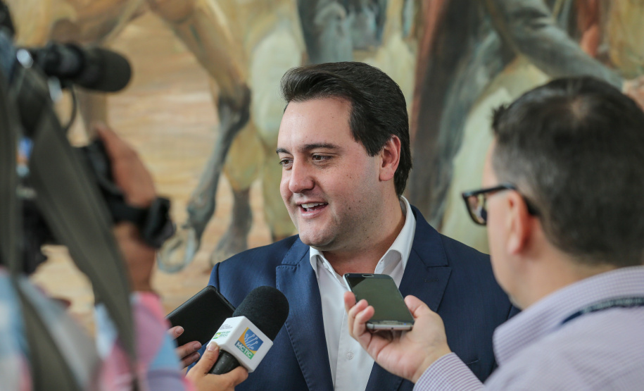 O governador Carlos Massa Ratinho Junior recebe nesta sexta-feira (23), o ministro da Ciência e Tecnologia, Inovação e Comunicação, Marcos Pontes, no Palácio Iguaçu em Curitiba. Curitiba, 23/08/2019 -Foto: Geraldo Bubniak/AEN