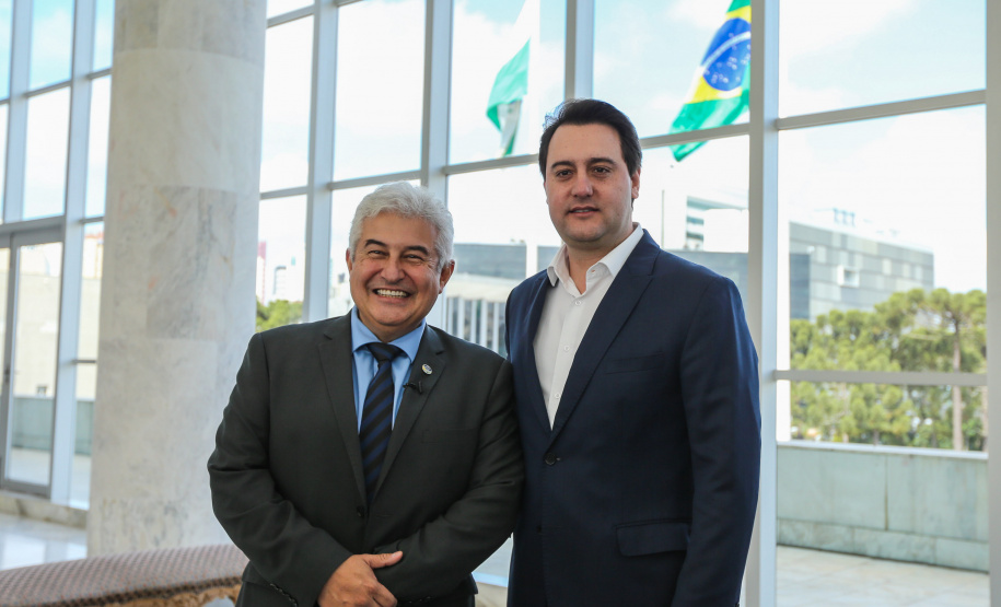 O governador Carlos Massa Ratinho Junior recebe nesta sexta-feira (23), o ministro da Ciência e Tecnologia, Inovação e Comunicação, Marcos Pontes, no Palácio Iguaçu em Curitiba. Curitiba, 23/08/2019 -Foto: Geraldo Bubniak/AEN