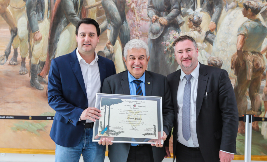 O governador Carlos Massa Ratinho Junior recebe nesta sexta-feira (23), o ministro da Ciência e Tecnologia, Inovação e Comunicação, Marcos Pontes, no Palácio Iguaçu em Curitiba. Curitiba, 23/08/2019 -Foto: Geraldo Bubniak/AEN