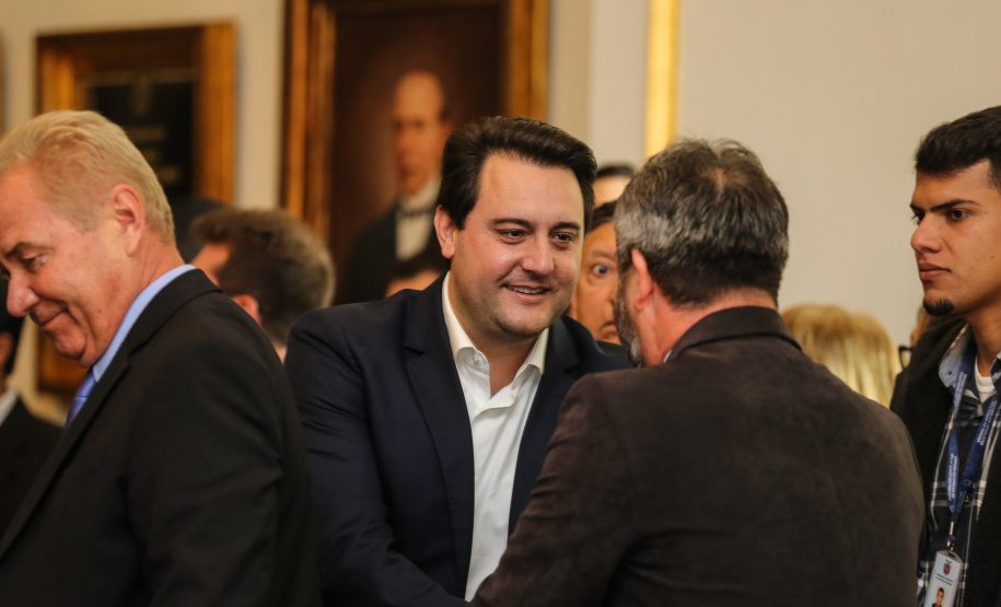 O governador Carlos Massa Ratinho Junior libera nesta segunda-feira (26), em evento no Palácio Iguaçu, suplementação orçamentária para universidades estaduais. Curitiba, 26/08/2019 -Foto: Geraldo Bubniak/AEN