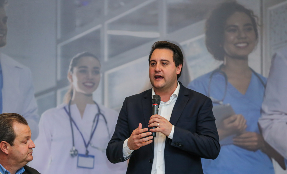 O governador Carlos Massa Ratinho Junior libera nesta segunda-feira (26), em evento no Palácio Iguaçu, suplementação orçamentária para universidades estaduais. Curitiba, 26/08/2019 -Foto: Geraldo Bubniak/AEN
