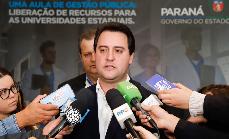 Governador Carlos Massa Ratinho Junior libera suplementação orçamentária para universidades estaduais. Curitiba, 26/08/2019