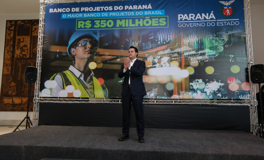 O governador Carlos Massa Ratinho Junior lança nesta segunda-feira (26) o Banco de Projetos, uma iniciativa inovadora para agilizar obras de infraestrutura e de segurança pública no Paraná. Curitiba, 26/08/2019 -Foto: Geraldo Bubniak/AEN
