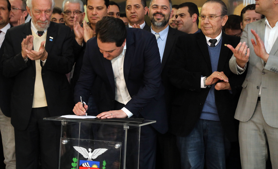 Governador Carlos Massa Ratinho Junior lança banco de projetos do Paraná. Foto Gilson Abreu/AEN