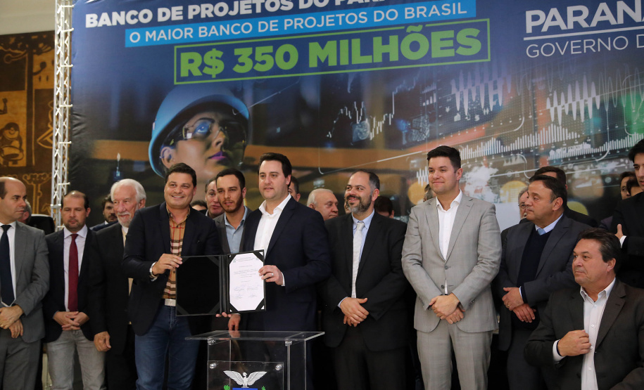 Governador Carlos Massa Ratinho Junior lança banco de projetos do Paraná. Foto Gilson Abreu/AEN