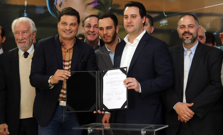 Governador Carlos Massa Ratinho Junior lança banco de projetos do Paraná. Foto Gilson Abreu/AEN