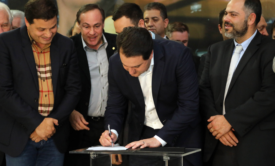 Governador Carlos Massa Ratinho Junior lança banco de projetos do Paraná. Foto Gilson Abreu/AEN