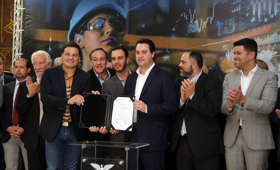 Governador Carlos Massa Ratinho Junior lança banco de projetos do Paraná. Foto Gilson Abreu/AEN