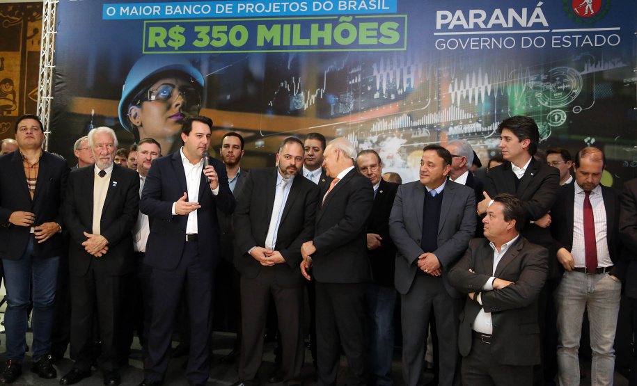 Governador Carlos Massa Ratinho Junior lança banco de projetos do Paraná. Foto Gilson Abreu/AEN