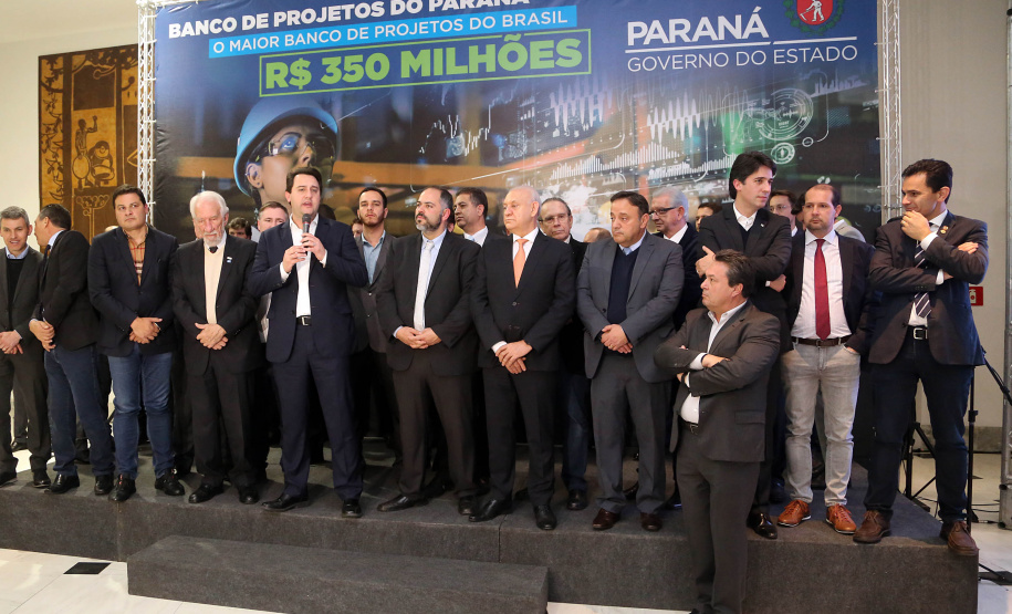 Governador Carlos Massa Ratinho Junior lança banco de projetos do Paraná. Foto Gilson Abreu/AEN
