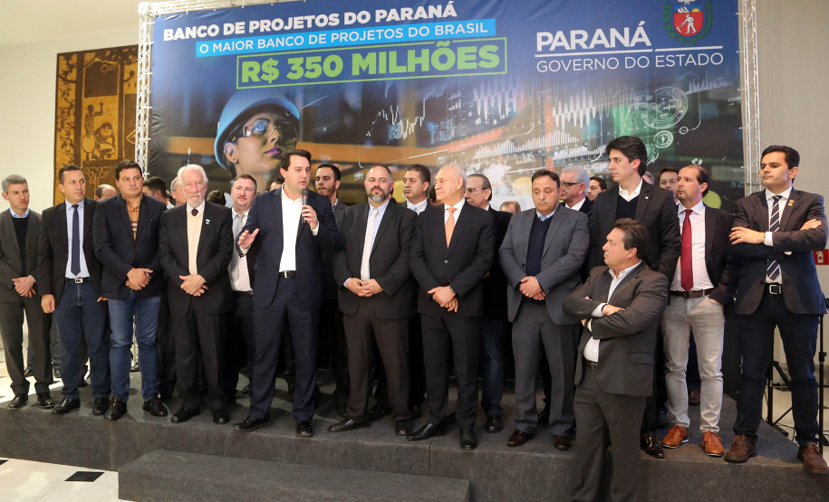 Governador Carlos Massa Ratinho Junior lança banco de projetos do Paraná. Foto Gilson Abreu/AEN