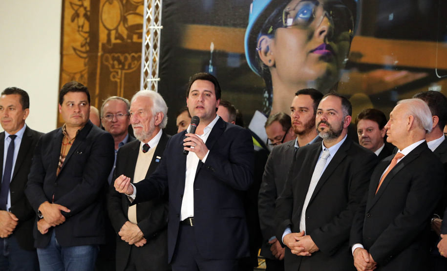 Governador Carlos Massa Ratinho Junior lança banco de projetos do Paraná. Foto Gilson Abreu/AEN