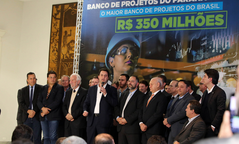 Governador Carlos Massa Ratinho Junior lança banco de projetos do Paraná. Foto Gilson Abreu/AEN