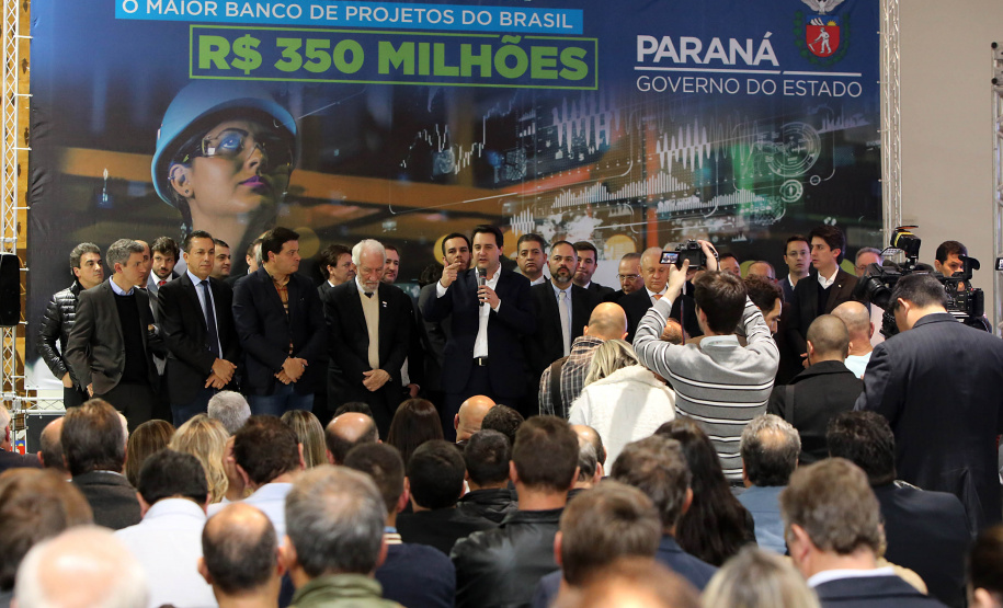 Governador Carlos Massa Ratinho Junior lança banco de projetos do Paraná. Foto Gilson Abreu/AEN