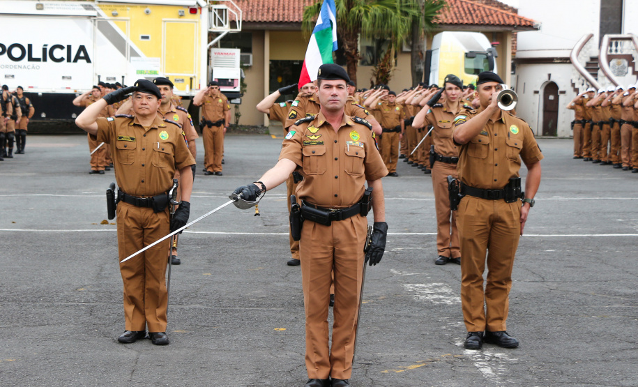 Curitiba, 28 de agosto de 2019.  Policiais Militares promovidos em 10 de agosto são homenageados.
