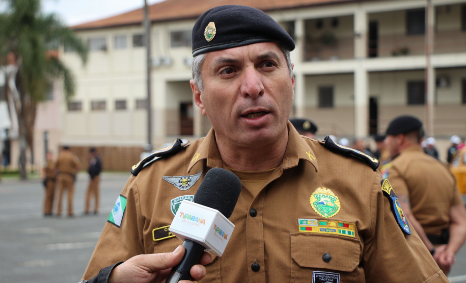 28-08-2019 Policiais Militares promovidos em 10 de agosto são homenageados. Curitiba, 28 de agosto de 2019. Policiais Militares promovidos em 10 de agosto são homenageados. Foto: Cel QOPM Péricles de Matos, Comandante-Geral da PMPR.