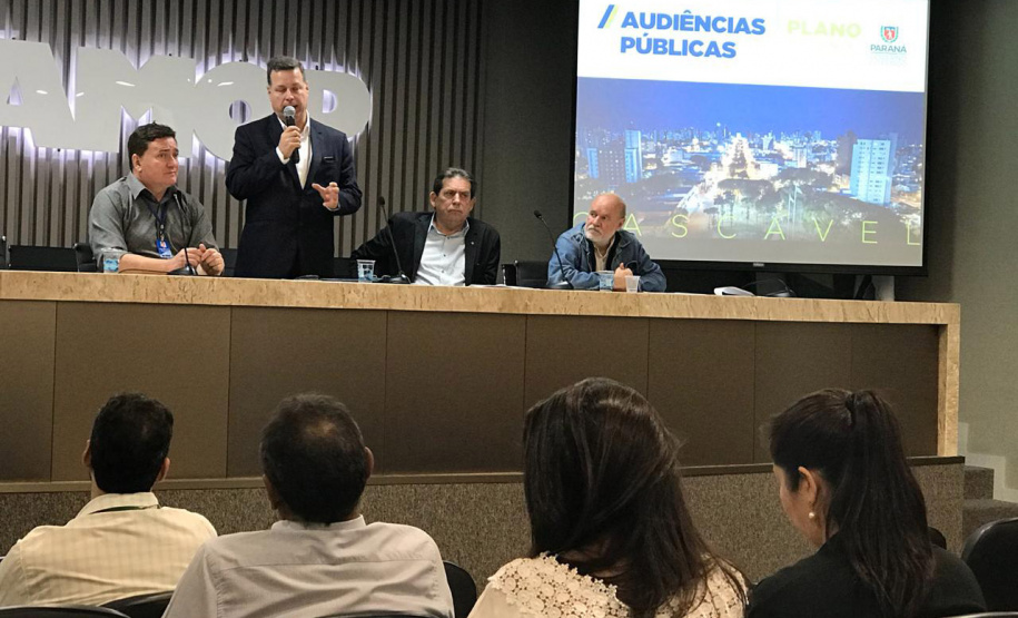O Governo do Paraná, por meio da Secretaria de Estado do Planejamento e Projetos Estruturantes, realizou a quinta audiência pública do Plano Plurianual 2020-2023. O encontro foi nesta quinta-feira (29), em Cascavel, no auditório da Associação dos Municípios do Oeste do Paraná (Amop) e reuniu produtores rurais, lideranças do agronegócio e autoridades.
Curitiba, 29/08/2019 - Foto: Divulgação SEPL