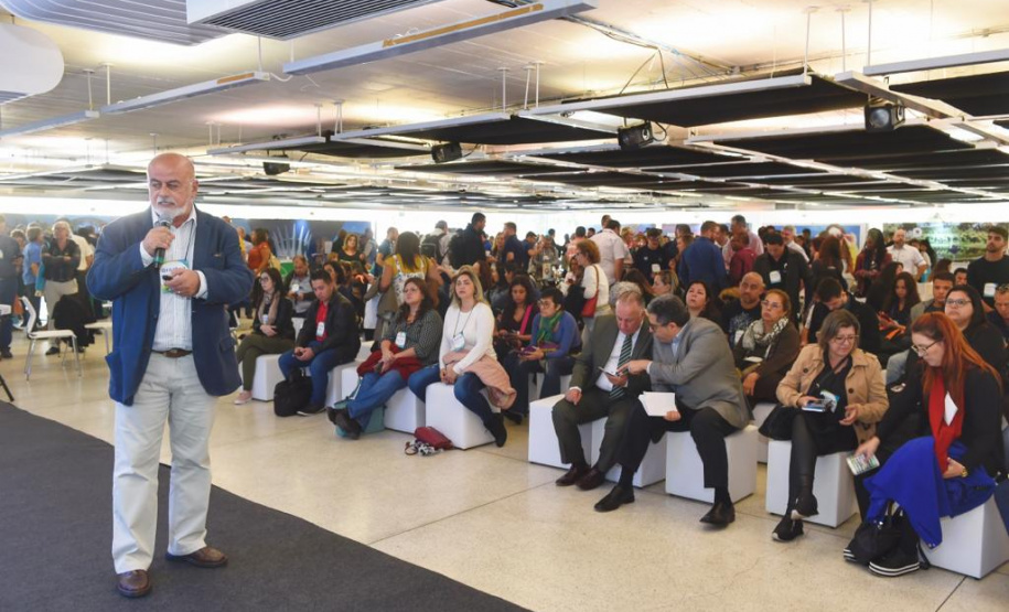 As ações implantadas pelo Governo do Estado para o desenvolvimento do turismo foram apresentadas nesta quinta-feira (29) no evento Experiência Braztoa Sul 2019, realizada no Museu Oscar Niemeyer, em Curitiba. O evento é voltado a agentes de viagem e profissionais de turismo. Foto: Denis Ferreira Netto/SEDEST