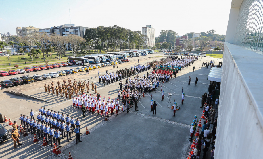 O governador Carlos Massa Ratinho Junior participa nesta sexta-feira (30) da Abertura da Semana da Pátria no Palácio Iguaçu, em Curitiba. 30/08/2019 -Foto: Geraldo Bubniak/AEN