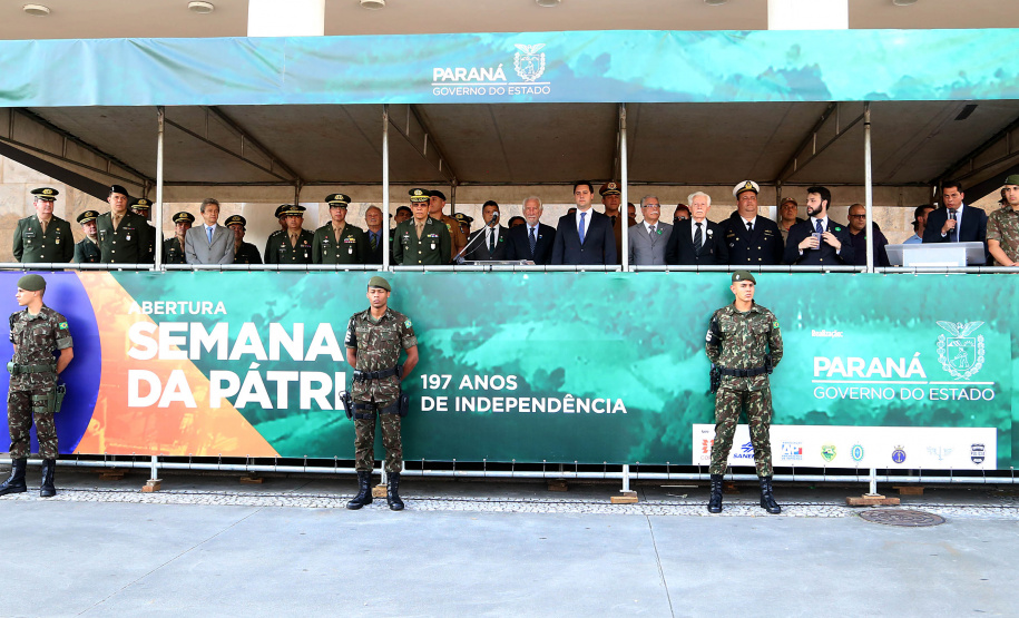 Governador Carlos Massa Ratinho Junior participa da abertura da Semana da Pátria.Foto Gilson Abreu/ANP