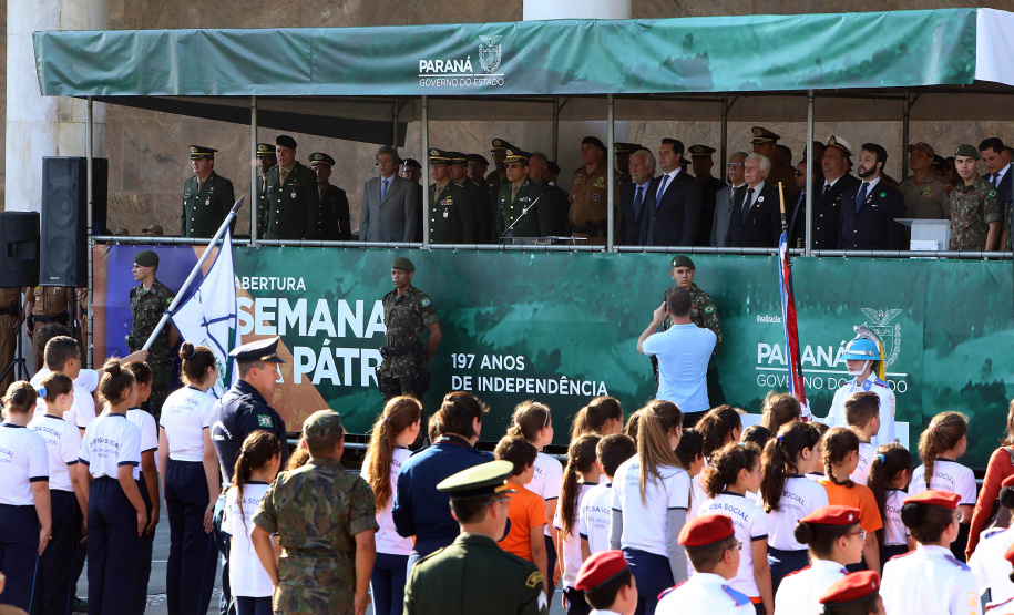 Governador Carlos Massa Ratinho Junior participa da abertura da Semana da Pátria.Foto Gilson Abreu/ANP