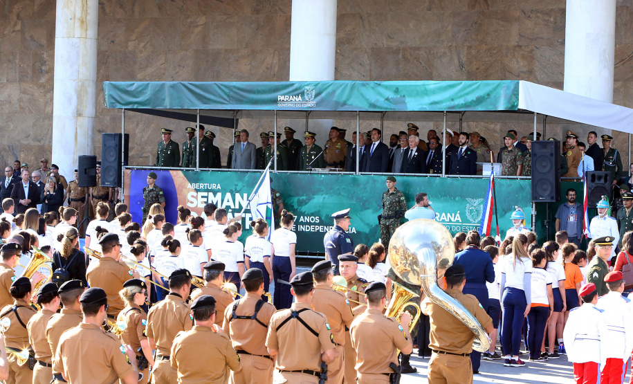 Governador Carlos Massa Ratinho Junior participa da abertura da Semana da Pátria.Foto Gilson Abreu/ANP