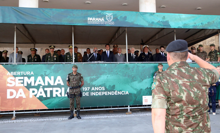 Governador Carlos Massa Ratinho Junior participa da abertura da Semana da Pátria.Foto Gilson Abreu/ANP