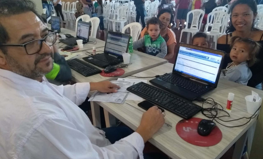 A feira de serviços ficou marcada por várias ações, mas uma em especial. Foto: Divulgação/SEJUF