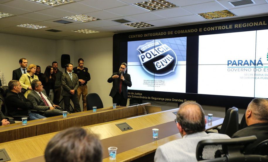 O  vice governador Darci Piana participa nesta segunda-feira (02) da apresentação da consolidação do Inquérito Digital Paraná. Com este sistema, que já foi implantado, todas as etapas dos inquéritos policiais passam a ser digitais, garantindo mais agilidade e economia.   02/09/2019 -Foto: Geraldo Bubniak/AEN