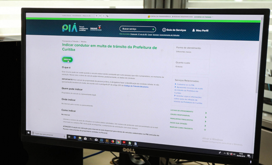 Indicação de condutor e recurso de multa podem ser feitos online. Foto: Geraldo Bubniak/AEN