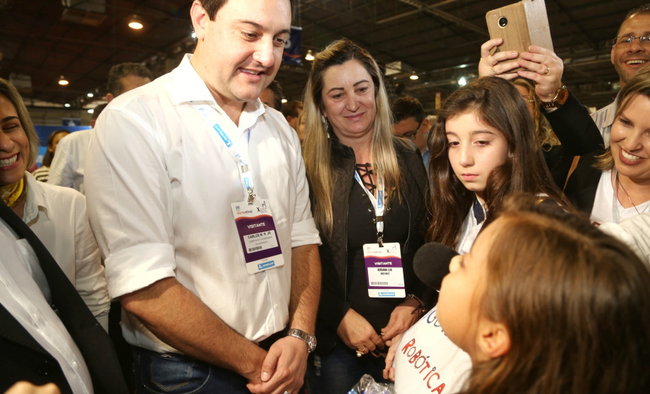 Governador Carlos Massa Ratinho Junior participa do 10º Congresso Nacional Moveleiro, em Arapongas, no Norte do Paraná. Foto: Gilson Abreu/AEN