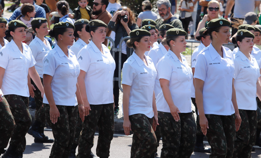 Aproximadamente 20 mil pessoas acompanharam neste sábado (7), em Curitiba, o desfile cívico-militar que comemora os 197 anos da Proclamação da Independência, segundo estimativas da Polícia Militar do Paraná. O governador Carlos Massa Ratinho Junior assistiu a solenidade de 7 de Setembro na Avenida Cândido de Abreu, acompanhado de sua família, do comandante da 5ª Divisão do Exército, general de divisão José Russo Assumpção Delgado, do vice-governador Darci Piana e de diversas autoridades.