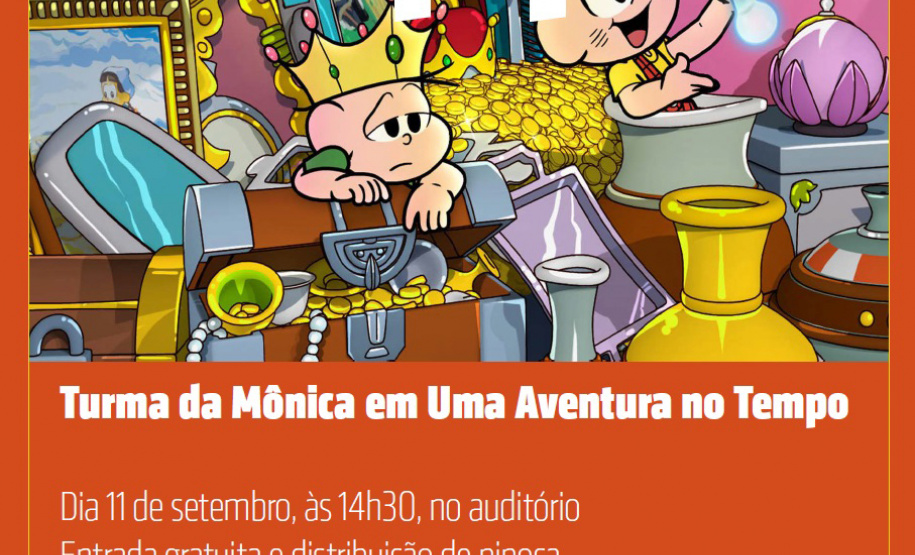Cine Pipoca exibe Turma da Mônica em Uma Aventura no Tempo. Foto: Divulgação/BPP