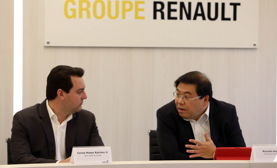 O governador Carlos Massa Ratinho Junior reforçou nesta quarta-feira (11) a determinação do Estado em apoiar iniciativas para ampliar a mobilidade sustentável no Paraná. Ele esteve no Complexo Ayrton Senna, que abriga quatro fábricas da Renault, em São José dos Pinhais, na Região Metropolitana de Curitiba.Foto Gilson Abreu/AEN