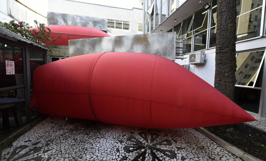 Instalação do artista plástico Geraldo Zamproni no Museu Casa Alfredo Andersen(MCAA).Curitiba, 09 de setembro de 2019.Foto: Kraw Penas/SECC