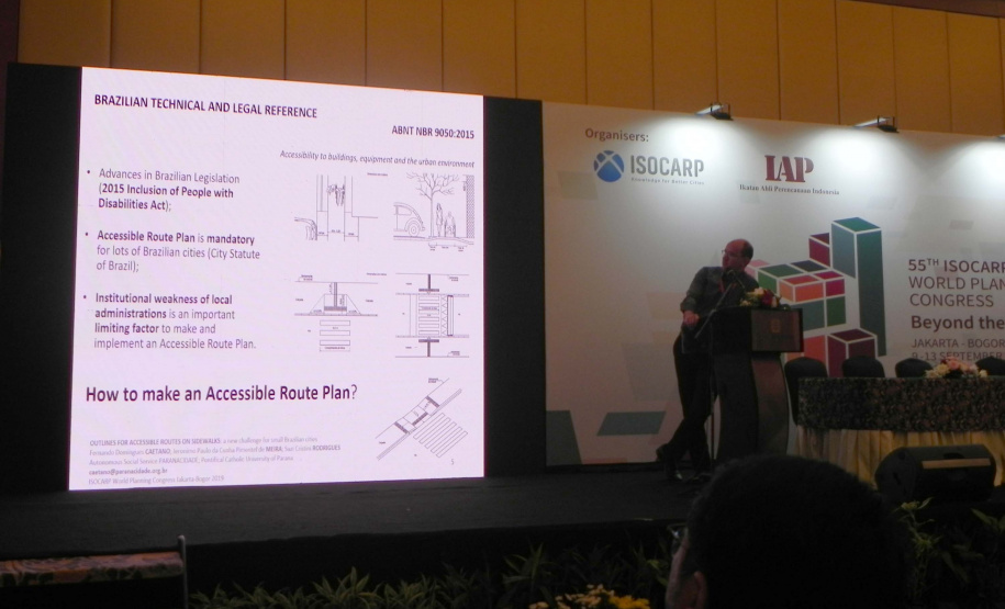 Um dos trabalhos do Governo do Paraná foi mostrado no 55º Congresso Mundial de Planejamento Urbano, em Jacarta, na Indonésia, que reuniu mais de 2 mil profissionais de todas as partes do mundo