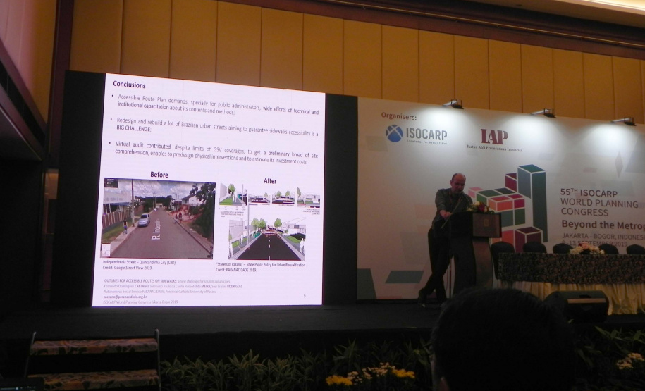 Um dos trabalhos do Governo do Paraná foi mostrado no 55º Congresso Mundial de Planejamento Urbano, em Jacarta, na Indonésia, que reuniu mais de 2 mil profissionais de todas as partes do mundo
